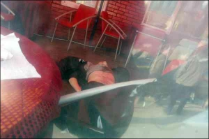 Тіло вбитого невідомого у приміщенні кафе ”Бульвар” на Подолі