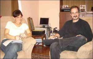 Борис Скоропадський із дружиною Іриною в київській квартирі, що неподалік метро Дорогожичі