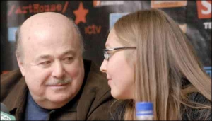 Олександр Калягін і невістка Богдана Ступки Ірина на прес-конференції у Києві