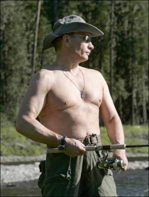 Президент России Владимир Путин на рыбалке в Республике Тува
