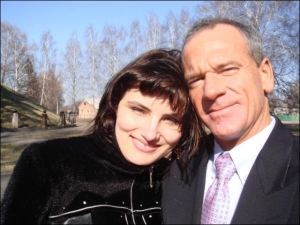 Американец Пол Дурошер с Наталией Кравцовой в Полтаве во время первого визита в декабре прошлого года