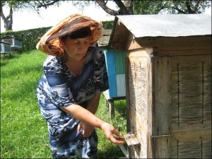 Галина Делявская — единственная женщина-пасечник в Золотом Потоке — ухаживает за ульями