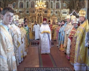 В церкви Залесцов Збаражского района Тернопольской области на храмной праздник собрались священники, которые приехали на свою родину