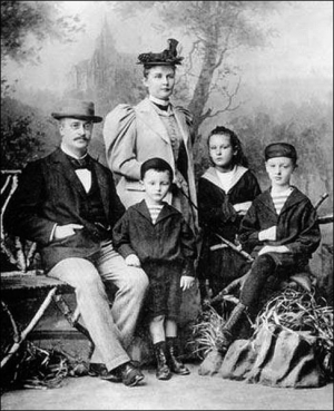 Рудольф Дизель із дружиною та дітьми, 1890-ті
