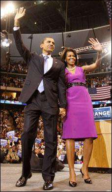 Барак Обама з дружиною Мішель на зустрічі з виборцями Міннесоти