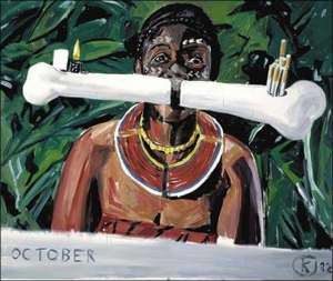 Картина без названия немецкого художника Мартина Киппенбергера, 1982 год. Его тогдашние полотна стоят около 20 миллионов долларов