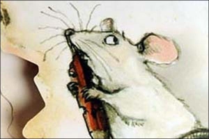 Один из рисунков Эмили Граветт, который она выполнила на загаженной крысами бумаге