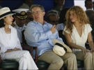 Колумбийский президент Альваро Урибе с женой Линой Мореной
