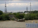 Разрушенный в результате наводнения мост. Село Миртюки (Стрыйский р-н, Львовская обл.)