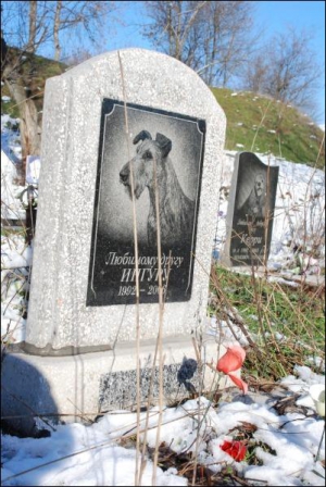 Могила собаки Ингура возле земляных валов крепости в Кировограде