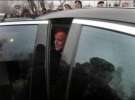 Борис Громов в автомобиле после возложения венков к памятнику воинам-афганцам, в Киеве.