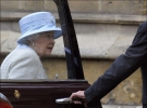 Королева Великобритании Елизавета II прибыла в часовню Святого Георга в Виндзорском замке на Пасхальное Богослужение.