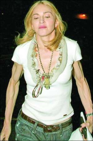 Перед европейским туром американская певица Мадонна согнала с рук последние капли жира