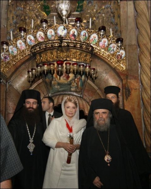 Під час візиту до Ізраїлю Юлія Тимошенко відвідала християнську святиню — Храм Гробу Господнього в Єрусалимі