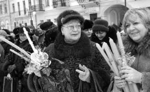 Торік на Стрітення в Івано-Франківську свічки освячували на площі Шептицького в центрі міста