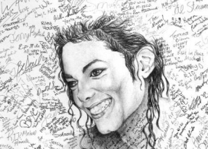 Плакат, подписанный фанатами Майкла Джексона, в Музее афро-американской истории в Детройте. 7 июля в Лос-Анджелесе на церемонию прощания с королем поп-музыки сошлись 18 тысяч людей