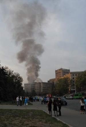 Корпус номер 6 Харківського національного університету імені Каразіна горить 18 вересня. Його гасили сто рятувальників