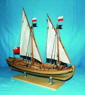 Модель човна, збудованого за типом дюбель-шлюпки