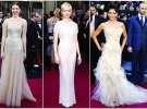 У білих сукнях на вручення ”Оскара” прийшли актриси (зліва направо) Менді Мур, Мішель Вільямс та Холлі Беррі. Дизайнери між собою ”охрестили” їх нареченими вечора