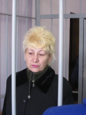 Наталія Щербакова на засіданні суду в Макіївці Донецької області. Їй загрожує 10 років в’язниці
