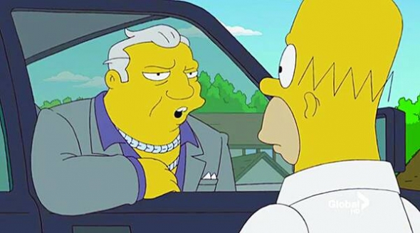 Герой мультфільму ”Сімпсони” гангстер Віктор запитує у Гомера про ворога, якого приїхав убити. Бере його в заручники