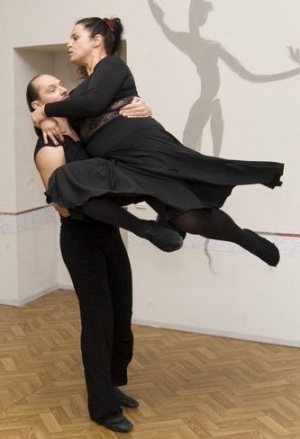 Руслана Писанка во время тренировок с Николаем Коваленко
