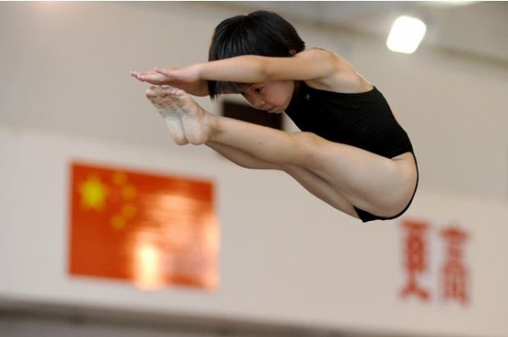 Юные китайские гимнасты