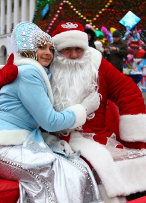&quot;Дед Мороз&quot; Владимир Левчук с 2002 года выходит под елку на Майдане