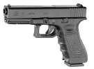1Glock­17 (Австрія)
Пістолети лінійки Glock займають до 65% американського ринку зброї. У них широко використовують надміцний пластик, тому пістолети легкі й зручні. Їх використовують також поліція та ФБР. Патрон 9x19 мм Parabellum.