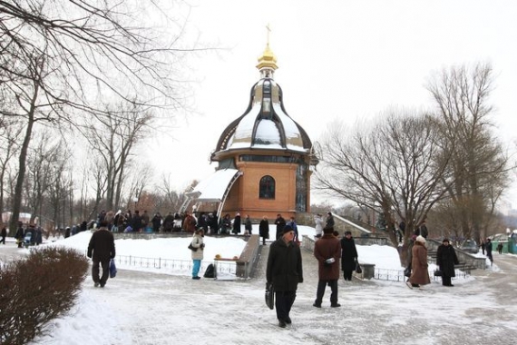 Праздник Крещения в столичном Гидропарке, 19 января 2012 г