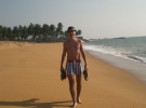 Игорь Полуэктов на пляже на Шри-Ланке