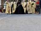 Священики на чолі процесії у Вербну Неділю, Бухарест