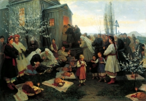 ”Пасхальна заутреня в Україні” — цю картину художник Микола Пимоненко написав 1891 року