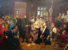 Ян Матейко, &quot;Люблинская уния&quot;. Картина написана в 1869 году,  к 300-летию заключения Унии