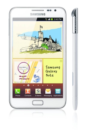 Samsung Galaxy Note обладнаний 2-ядерним процесором на 1,4 Ггц, двома камерами на 2 Мп і 8 Мп. Smart-ручка дозволяє створювати і зберігати записи та ескізи