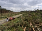 Были повреждены также линии электропередач