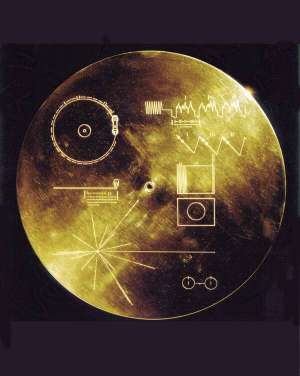 Золота платівка з космічного корабля ”Вояджер-1”