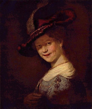Одна з відомих картин Рембрандта - &quot;Саскія, що сміється&quot;, 1633
