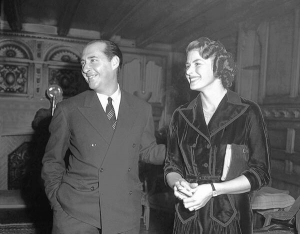 Інґрід Берґман зі своїм другим чоловіком режисером Роберто Росселліні, 1951 рік. Акторка посідає четверте місце серед 100 найвизначніших кінозірок за 100 років у рейтингу Американського інституту кіномистецтва