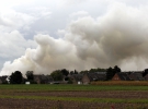 На заході Німеччини через велику пожежу на складі добрив фірми Compo утворилася хмара їдкого диму