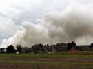 На западе Германии из-за сильного пожара на складе удобрений фирмы Compo образовалось облако едкого дыма