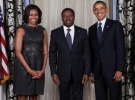 Президент Того с Мишель и Бараком Обамой