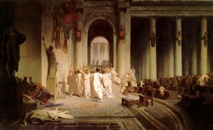 Смерть Цезаря. Картина художника Жан Леон Жерома, 1867 г.