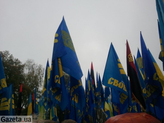 Митинг возле памятника Тарасу Шевченко в Киеве