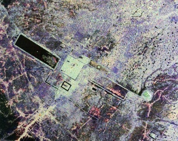 На спутниковом снимке показана схема каналов