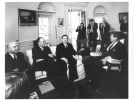 Радянські представники Громико і Добринін на прийомі у Кеннеді запевняють його, що на Кубі немає наступальної зброї СРСР