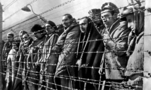 Узники Освенцима, освобождённые советскими войсками