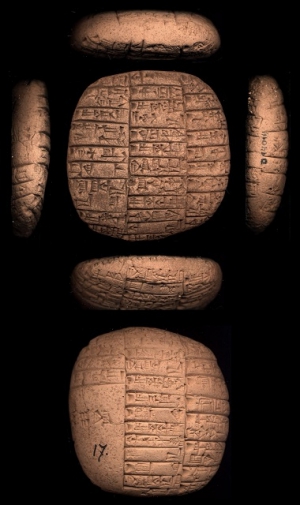 Зразок шумерської писемності III ранньодинастичного періоду 2500-2340 років, що зберігається в Ермітажі і доступний на сайті нової цифрової бібліотеки