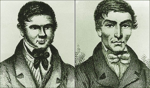 Уильям Бёрк (слева) и Уильям Хэр из Эдинбурга — самые, пожалуй, известные поставщики трупов для британских анатомичек начала 19 века