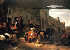 ”Купці з Голландії торгують у середземноморському порту на Близькому сході” – картина голландського художника Томаса Вейка (1616–1677)